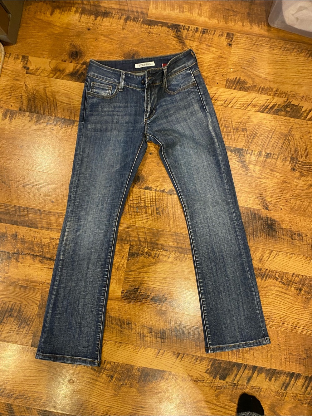 Stetson Women’s Blue Straight Jeans with Contrast Stitching